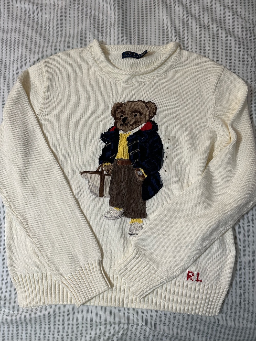 Ralph Lauren Polo Bear Cotton Crewneck Sweater
